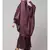 Plum Premium Shine Nida  Two pc Khimer & Skirt Ready to wear Instant Hijab cum Naqab Set