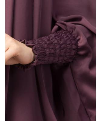 Plum Premium Shine Nida  Two pc Khimer & Skirt Ready to wear Instant Hijab cum Naqab Set 5