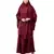 Maroon Premium Shine Nida  Two pc Khimer & Skirt Ready to wear Instant Hijab cum Naqab Set