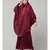 Maroon Premium Shine Nida  Two pc Khimer & Skirt Ready to wear Instant Hijab cum Naqab Set