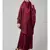 Maroon Premium Shine Nida  Two pc Khimer & Skirt Ready to wear Instant Hijab cum Naqab Set