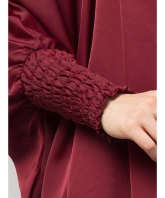 Maroon Premium Shine Nida  Two pc Khimer & Skirt Ready to wear Instant Hijab cum Naqab Set 5