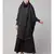 Dark Grey Premium Shine Nida  Two pc Khimer & Skirt Ready to wear Instant Hijab cum Naqab Set