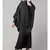 Dark Grey Premium Shine Nida  Two pc Khimer & Skirt Ready to wear Instant Hijab cum Naqab Set