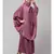 Mauve Pink Premium Shine Nida  Two pc Khimer & Skirt Ready to wear Instant Hijab cum Naqab Set