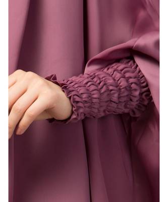 Mauve Pink Premium Shine Nida  Two pc Khimer & Skirt Ready to wear Instant Hijab cum Naqab Set 5