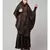 Chocolate Brown Premium Shine Nida  Two pc Khimer & Skirt Ready to wear Instant Hijab cum Naqab Set