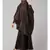 Chocolate Brown Premium Shine Nida  Two pc Khimer & Skirt Ready to wear Instant Hijab cum Naqab Set