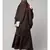 Chocolate Brown Premium Shine Nida  Two pc Khimer & Skirt Ready to wear Instant Hijab cum Naqab Set