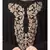 Black Matt Nida Neck and Sleeve Embroidery with Cuff free Size  Kaftan