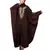 Brown Matt Nida Neck and Sleeve Embroidery with Cuff free Size  Kaftan