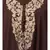 Brown Matt Nida Neck and Sleeve Embroidery with Cuff free Size  Kaftan