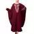 Maroon Matt Nida Neck and Sleeve Embroidery with Cuff free Size  Kaftan