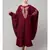Maroon Matt Nida Neck and Sleeve Embroidery with Cuff free Size  Kaftan