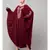 Maroon Matt Nida Neck and Sleeve Embroidery with Cuff free Size  Kaftan