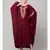 Maroon Matt Nida Neck and Sleeve Embroidery with Cuff free Size  Kaftan
