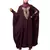 Wine Matt Nida Neck and Sleeve Embroidery with Cuff free Size  Kaftan