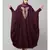 Wine Matt Nida Neck and Sleeve Embroidery with Cuff free Size  Kaftan