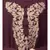 Wine Matt Nida Neck and Sleeve Embroidery with Cuff free Size  Kaftan