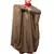 Beige Khaki Matt Nida Neck and Sleeve Embroidery with Cuff free Size  Kaftan