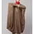 Beige Khaki Matt Nida Neck and Sleeve Embroidery with Cuff free Size  Kaftan