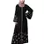 Black Matt Nida Front Open Front & Back sleeve Embroidered  Abaya cum Kaftan