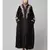 Black Premium Shine Nida front open Thread Embroidery at Front and Sleeve Dubai Nida Kaftan