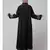 Black Premium Shine Nida front open Thread Embroidery at Front and Sleeve Dubai Nida Kaftan