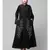 Black Premium Shine Nida Front Open bell Sleeve hand embroidered Front & Back Nida Abaya
