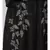 Black Premium Shine Nida Front Open bell Sleeve hand embroidered Front & Back Nida Abaya