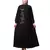 Black Matt Nida Front Open one side Thread embroidery  Casual Abaya
