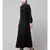 Black Matt Nida Front Open one side Thread embroidery  Casual Abaya