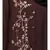 Brown Matt Nida Front Open one side Thread embroidery  Casual Abaya