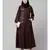 Brown Matt Nida Front Open one side Thread embroidery  Casual Abaya