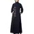 Navy Blue Matt Nida Front Open one side Thread embroidery  Casual Abaya
