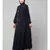 Navy Blue Matt Nida Front Open one side Thread embroidery  Casual Abaya