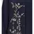 Navy Blue Matt Nida Front Open one side Thread embroidery  Casual Abaya