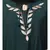 Bottle Green Matt Nida Front and Sleeve Resham Embroidery Balloon Sleeve Abaya