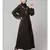 Olive Green Matt Nida Front and Sleeve Resham Embroidery Balloon Sleeve Abaya