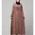 Skin Premium Shine Nida embroidery at front contrast piping Casual Abaya