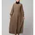 Khaki/Beige Matt Nida Pleats at front and sleeve Front open Casual Abaya
