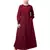 Maroon Matt Nida Pleats at front and sleeve Front open Casual Abaya