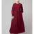 Maroon Matt Nida Pleats at front and sleeve Front open Casual Abaya