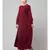 Maroon Matt Nida Pleats at front and sleeve Front open Casual Abaya