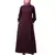 Wine Matt Nida Pleats at front and sleeve Front open Casual Abaya