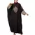 Black/Khaki Matt Nida front and sleeve embroidery contrast sleeve Kaftan