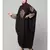 Black/Khaki Matt Nida front and sleeve embroidery contrast sleeve Kaftan
