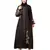 Brown Premium Shine Nida Front Open mbroidered Nida Abaya