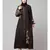 Brown Premium Shine Nida Front Open mbroidered Nida Abaya