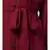 Maroon Matt Nida Front open gather and frill with belt Casual Abaya